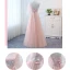 Elegant Pearl Pink Wedding Party Dresses 2018 A-Line / Princess Appliques Lace Bow Backless Floor-Length / Long Bridesmaid Dresses