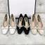 Schöne Beige Datierung Pumps 2020 Schleife Perle 4 cm Low Heel Thick Heels Quadratische Zehe Pumps