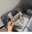 Glittrande Charmig Champagne Brudskor 2020 Läder Rhinestone Pärla 8 cm Stilettklackar Spetsiga Bröllop Pumps