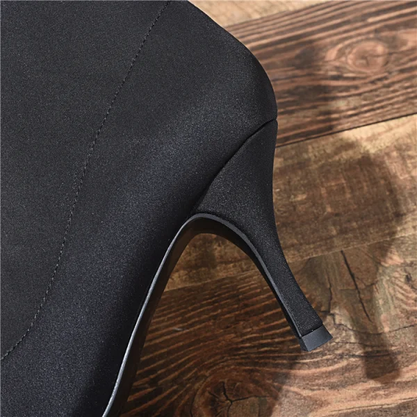 Modest / Simple Black Street Wear Ankle Womens Boots 2020 9 cm Stiletto Heels Pointed Toe Boots