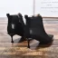 Fashion Black Street Wear Ankle Womens Boots 2020 Leather 7 cm Stiletto Heels Pointed Toe Boots