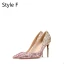 Sparkly Sølv Paljetter Brudesko 2020 10 cm Stiletthæler Spisse Bryllup Pumps
