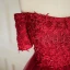 Chic / Beautiful Red Prom Dresses 2018 A-Line / Princess Crystal Beading Appliques Off-The-Shoulder Backless Short Sleeve Floor-Length / Long Formal Dresses