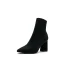 Chic / Beautiful Winter Black Street Wear Ankle Womens Boots 2020 Suede 7 cm Thick Heels Pointed Toe Boots