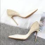 Charming Gradient-Color Gold Evening Party Womens Shoes 2020 Glitter Sequins 10 cm Stiletto Heels Pointed Toe Heels