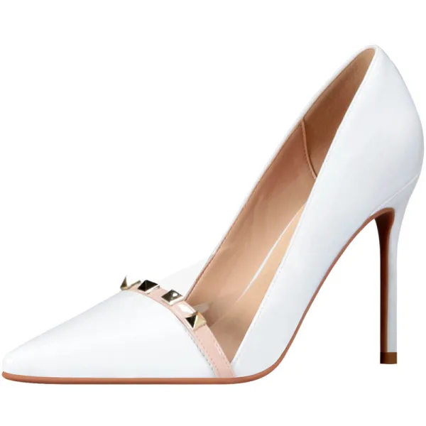 Mote Svart Aften Klinke Pumps 2020 Patent Lær 11 cm Stiletthæler Spisse Pumps