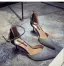 Chic / Beautiful Champagne Evening Party Womens Shoes 2020 Ankle Strap 6 cm Stiletto Heels Pointed Toe Heels