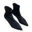 Fashion Black Street Wear Leather Womens Boots 2020 Ankle 5 cm Stiletto Heels Pointed Toe Boots