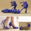 Sexy Ivoire En Dentelle Fleur Chaussure De Mariée 2020 Faux Diamant Bride Cheville Paillettes 8 cm Talons Aiguilles À Bout Pointu Mariage Talons