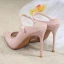 Chic / Belle Nues Désinvolte Slingbacks Escarpins 2020 Cuir Verni 10 cm Talons Aiguilles À Bout Pointu Escarpins
