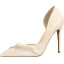Sexy Nude Cocktail Party Womens Shoes 2020 Bow 10 cm Stiletto Heels Pointed Toe Heels