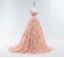 Elegant Perle Rosa Ballkjoler 2018 Prinsesse Perle Appliques Kjæreste Ryggløse Uten Ermer Chapel Train Formelle Kjoler