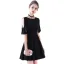 Chic / Beautiful Black Party Dresses 2017 A-Line / Princess Scoop Neck Strapless Sleeveless Short Formal Dresses
