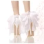 Charmant Ivory / Creme Spitze Schleife Pailletten Brautschuhe 2021 14 cm Stilettos Hochhackige Spitzschuh Hochzeit Pumps