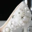 Sjarmerende Elfenben Perle Rhinestone Brudesko 2021 10 cm Stiletthæler Spisse Bryllup Pumps