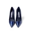 Chic / Beautiful Ocean Blue Office OL Patent Leather Pumps 2021 11 cm Stiletto Heels High Heels Pointed Toe Pumps