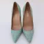 Chic / Beautiful Mint Green Cocktail Party Snakeskin Print Pumps 2021 Leather 12 cm Stiletto Heels Pointed Toe High Heels