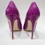 Chic / Beautiful Grape Rave Club Snakeskin Print Pumps 2021 12 cm Stiletto Heels Pointed Toe High Heels