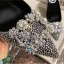 Błyszczące Czarne Wieczorowe Kryształ Czółenka 2021 Rhinestone 10 cm Szpilki Wysokie Obcasy Szpiczaste Czółenka