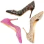 Sexy Tan Abend Strass Pumps 2021 Leder 10 cm Stilettos Hochhackige Spitzschuh Pumps
