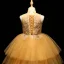 Chic / Beautiful Detachable Flower Girl Dresses 2017 Ball Gown Lace Appliques Crystal High Neck Sleeveless Asymmetrical Wedding Party Dresses