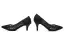 Sexy Black Hall Lace Flower Pierced Pumps 2021 Tulle 7 cm Stiletto Heels Pointed Toe High Heels