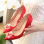 Mooie / Prachtige Champagne Huwelijk Bruidsmeisjes Pumps 2021 Parel Rhinestone Satijn 10 cm Naaldhakken / Stiletto Spitse Neus Hoge Hakken Pumps
