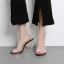 Sexy Noire Cocktail Transparente Sandales Femme 2021 11 cm Cristal Talons Épais Bride Cheville Peep Toes / Bout Ouvert Talons Hauts Sandales