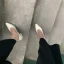 Fashion Brown Office OL Pumps 2021 Leather 6 cm Thick Heels Pointed Toe High Heels