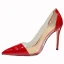 Schöne Transparent Rot Cocktail Pumps 2021 8 cm Stilettos Hochhackige Spitzschuh Pumps