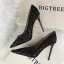 Glittrande Champagne Afton Paljetter Pumps 2021 Högklackade 9 cm Stilettklackar Spetsiga Pumps