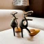 Chic / Belle Noire Cocktail Daim Sandales Femme 2021 Bride Cheville 10 cm Talons Aiguilles À Bout Pointu Sandales Talons Hauts