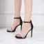 Sexy Schwarz Abend Sandalen Damen 2021 Knöchelriemen 12 cm Stilettos Peeptoes Sandaletten Hochhackige