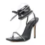 Römisch Sexy Schwarz Cocktail Flechten Strass Knöchelriemen Sandalen Damen 2021 12 cm Stilettos Peeptoes Sandaletten Hochhackige