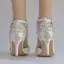 Elegant White Wedding Shoes 2018 Rhinestone Pearl Tassel 8 cm Stiletto Heels Pointed Toe Wedding High Heels