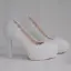 Chic / Beautiful White Wedding Shoes 2018 Lace Pearl 11 cm Stiletto Heels Round Toe Wedding Pumps