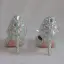 Unika Silver Brudskor 2018 Kristall Rhinestone 7 cm Stilettklackar Spetsiga Bröllop Högklackade