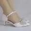 Chic / Beautiful White Casual Womens Shoes 2018 Buckle Rhinestone Bow 5 cm Stiletto Heels Pointed Toe High Heels
