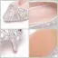 Sparkly Sølv Brudesko 2018 Krystall Rhinestone 5 cm Stiletthæler Spisse Bryllup Pumps
