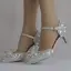 Amazing / Unique Silver Wedding Shoes 2018 Buckle Crystal Rhinestone 5 cm Stiletto Heels Pointed Toe Wedding High Heels