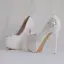 Mote Hvit Brudesko 2018 Blonder Krystall 14 cm Stiletthæler Rund Tå Bryllup Pumps
