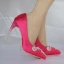 Chic / Beautiful White Wedding Shoes 2018 Rhinestone 10 cm Stiletto Heels Pointed Toe Wedding Pumps