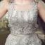 Elegant Evening Dresses  2018 A-Line / Princess Lace Flower Appliques Pearl Scoop Neck Backless Sleeveless Floor-Length / Long Formal Dresses