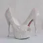 Romantique Argenté Chaussure De Mariée 2018 Paillettes 14 cm Talons Aiguilles Peep Toes / Bout Ouvert Mariage Talons Hauts