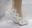 Elegant White Wedding Shoes 2018 Appliques Rhinestone 9 cm Stiletto Heels Pointed Toe Wedding Pumps