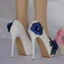 Fine Hvit Brudesko 2018 Appliques Blonder 14 cm Stiletthæler Rund Tå Bryllup Pumps
