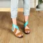 Romeins Zwarte Toevallig Zomer Platte Sandalen Dames 2021 Vlecht X-Strap Peep Toe Sandalen