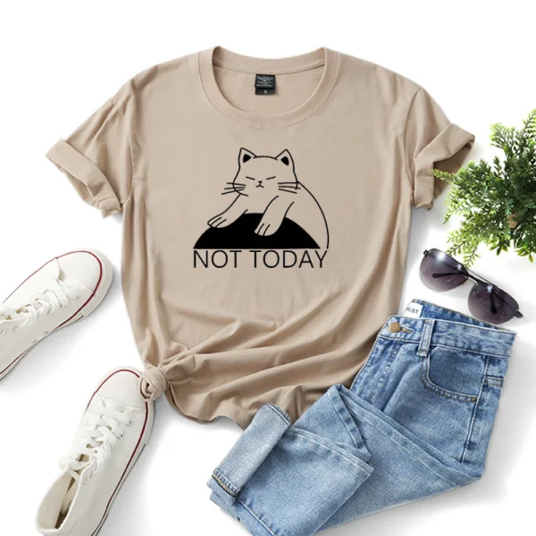Lovely Casual Summer Loose White Cartoon Cotton Women's Tops 2021 Scoop Neck Short Sleeve T-Shirts