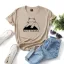 Lovely Casual Summer Loose White Cartoon Cotton Women's Tops 2021 Scoop Neck Short Sleeve T-Shirts