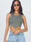 Sexy Grey Summer Outdoor Sports Gymnasium Street Wear Tight  Women Tank 2021 Scoop Neck Sleeveless Women's Tops Sweaters